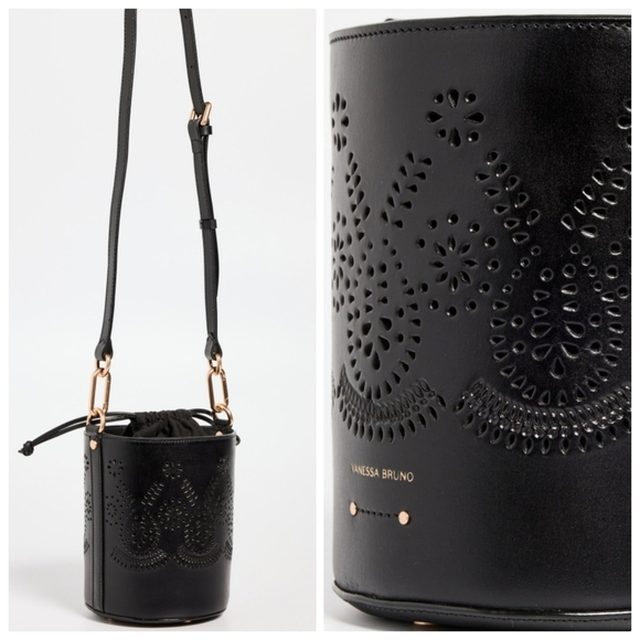 New Vanessa Bruno Holly Leather Mini Seau Limited Edition Black Bucket Handbag - Picture 5 of 16